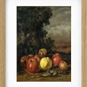 Gustave Courbet – Stillleben mit Äpfeln 1871 | Giclée Kunstdruck gerahmt