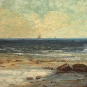 Gustave Courbet – Strand am Meer bei Palavas 1872 | Giclée Kunstdruck gerahmt