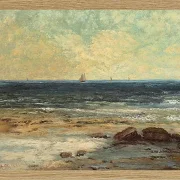 Gustave Courbet – Strand am Meer bei Palavas 1872 | Giclée Kunstdruck gerahmt