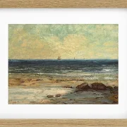 Gustave Courbet – Strand am Meer bei Palavas 1872 | Giclée Kunstdruck gerahmt