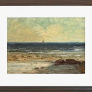 Gustave Courbet – Strand am Meer bei Palavas 1872 | Giclée Kunstdruck gerahmt