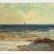 Gustave Courbet – Strand am Meer bei Palavas 1872 | Giclée Kunstdruck gerahmt