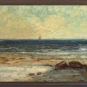 Gustave Courbet – Strand am Meer bei Palavas 1872 | Giclée Kunstdruck gerahmt