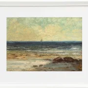 Gustave Courbet – Strand am Meer bei Palavas 1872 | Giclée Kunstdruck gerahmt