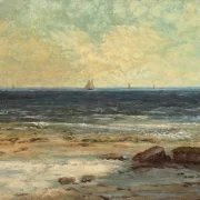 Gustave Courbet | Strand ved havet ved Palavas – 1872 | Indrammet kunsttryk | Realisme