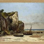 Gustave Courbet – Strand in der Normandie 1872 | Giclée Kunstdruck gerahmt