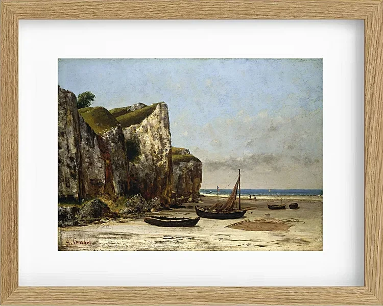 Gustave Courbet – Strand in der Normandie 1872 | Giclée Kunstdruck gerahmt