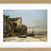 Gustave Courbet – Strand in der Normandie 1872 | Giclée Kunstdruck gerahmt