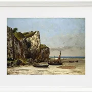 Gustave Courbet – Strand in der Normandie 1872 | Giclée Kunstdruck gerahmt