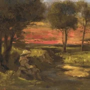 Gustave Courbet | Bretonsk spinder – 1861 | Indrammet kunsttryk | Realisme
