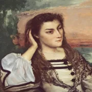 Gustave Courbet | Portræt af Gabrielle Borreau - 1862 | Indrammet kunsttryk | Realisme