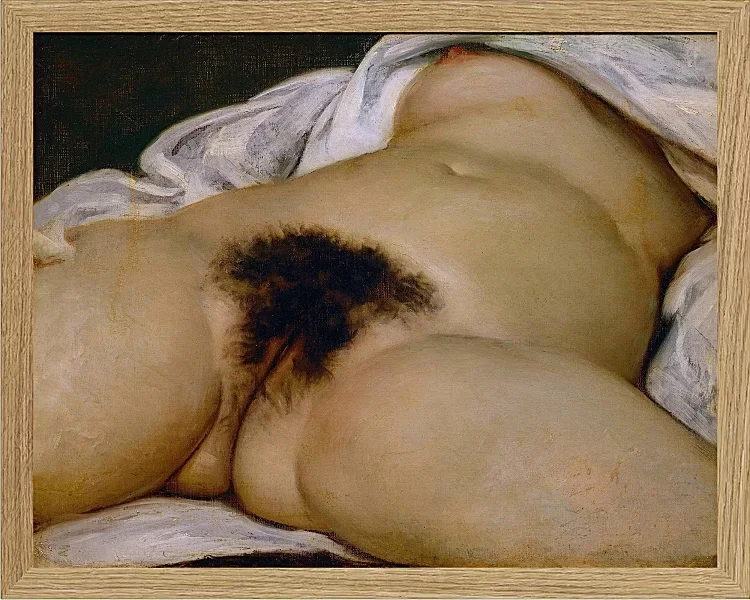 Gustave Courbet – Ursprung der Welt 1866 | Giclée Kunstdruck gerahmt