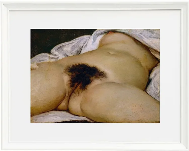 Gustave Courbet – Ursprung der Welt 1866 | Giclée Kunstdruck gerahmt