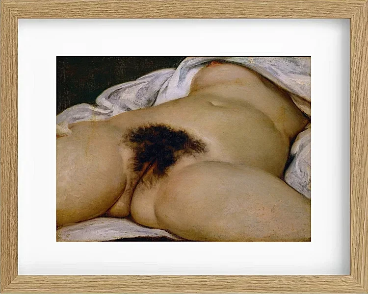 Gustave Courbet – Ursprung der Welt 1866 | Giclée Kunstdruck gerahmt