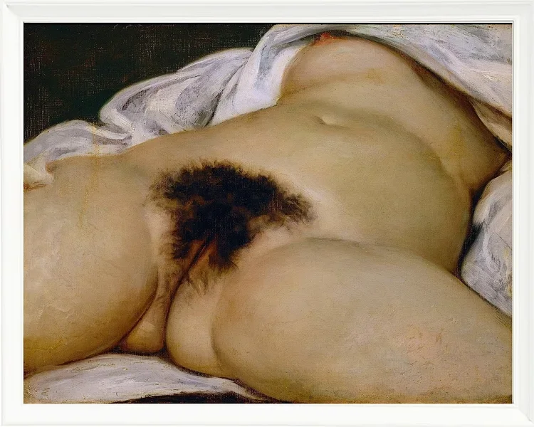 Gustave Courbet – Ursprung der Welt 1866 | Giclée Kunstdruck gerahmt