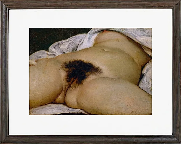 Gustave Courbet – Ursprung der Welt 1866 | Giclée Kunstdruck gerahmt