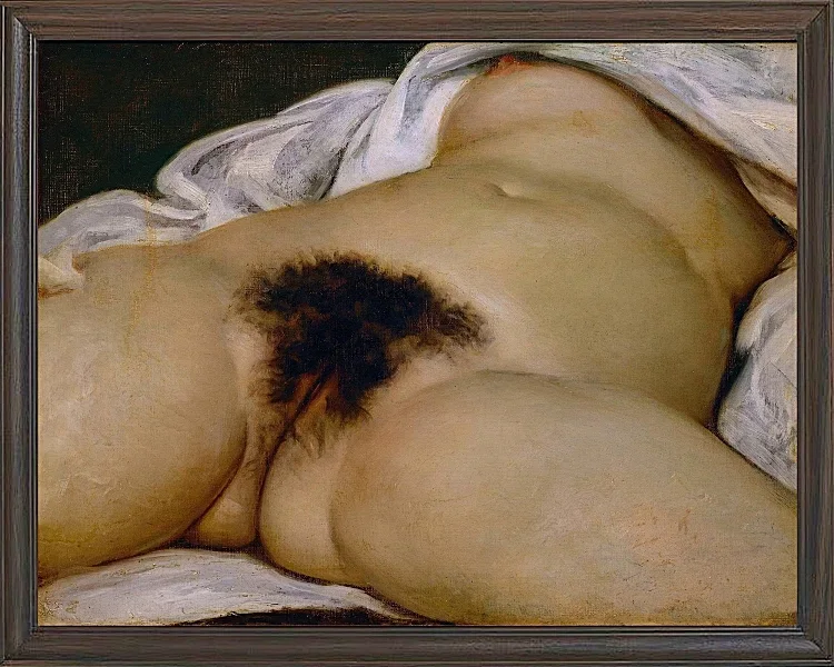 Gustave Courbet – Ursprung der Welt 1866 | Giclée Kunstdruck gerahmt