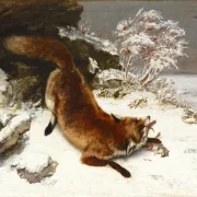 Gustave Courbet | Fuchs im Schnee - 1860 | Gerahmter Kunstdruck | Realismus