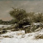 Gustave Courbet | Vinterscene - 1850 | Indrammet kunsttryk | Realisme