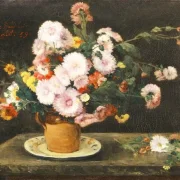 Gustave Courbet | Buket af asters – 1859 | Indrammet kunsttryk | Realisme