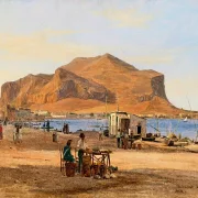 Hafen von Palermo mit Blick auf Monte Pellegrino – 1840