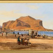 Hafen von Palermo mit Blick auf Monte Pellegrino – 1840