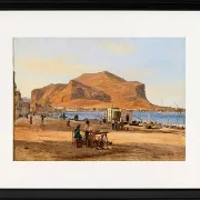 Hafen von Palermo mit Blick auf Monte Pellegrino – 1840