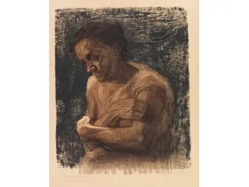 Halbfigur einer Frau mit verschränkten Armen - 1905
