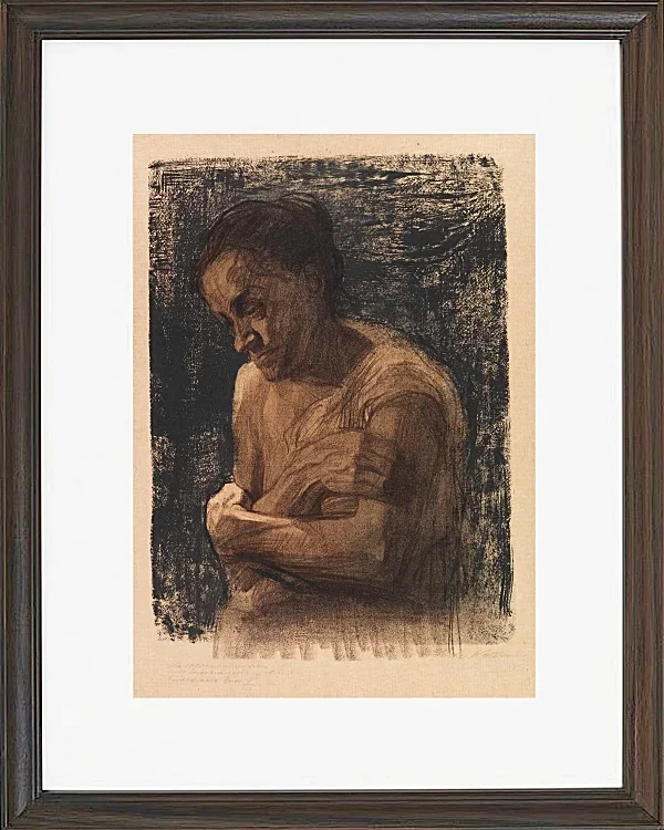 Halvlængde af en kvinde med korslagte arme - 1905