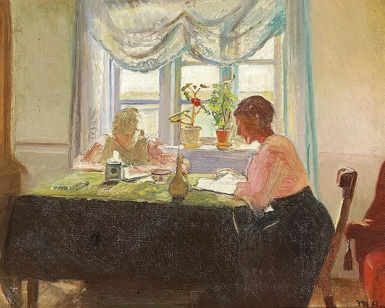 Hausaufgaben am Fenster – 1889