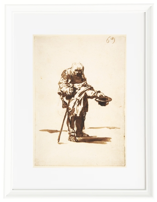 Bettler mit einem Stab in der Hand - 1812