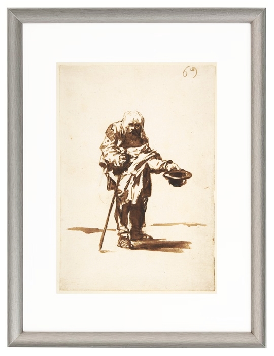Bettler mit einem Stab in der Hand - 1812