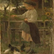 Hühner füttern - 1866