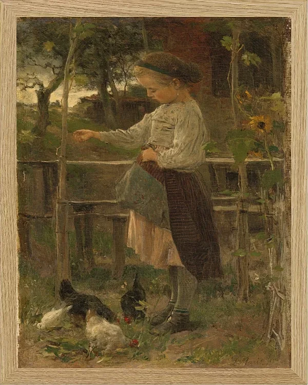 Hühner füttern - 1866