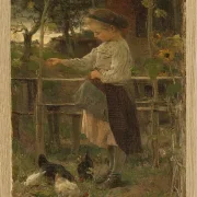 Hühner füttern - 1866