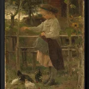 Hühner füttern - 1866