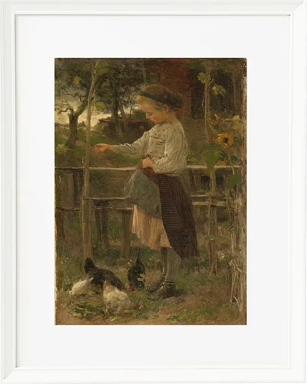 Hühner füttern - 1866