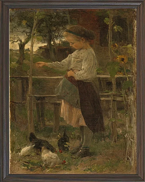 Hühner füttern - 1866