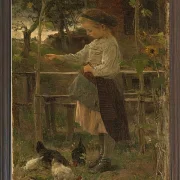 Hühner füttern - 1866