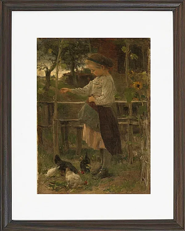 Hühner füttern - 1866