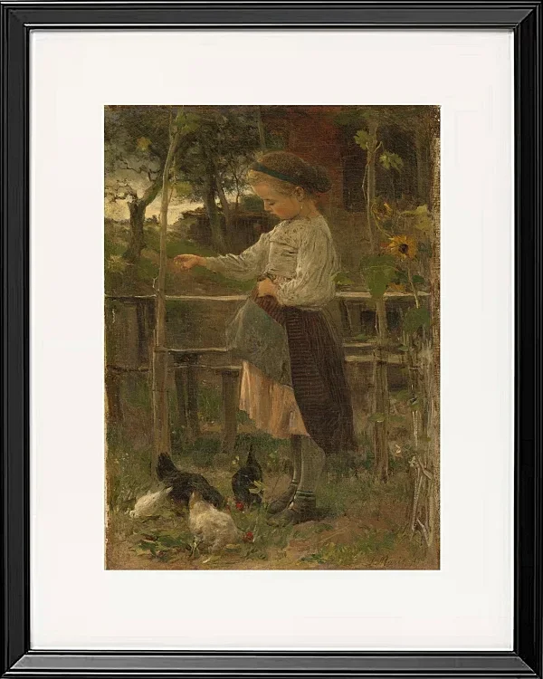 Hühner füttern - 1866