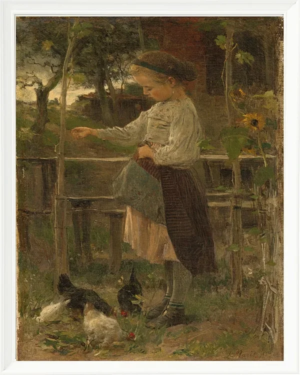 Hühner füttern - 1866