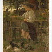 Hühner füttern - 1866