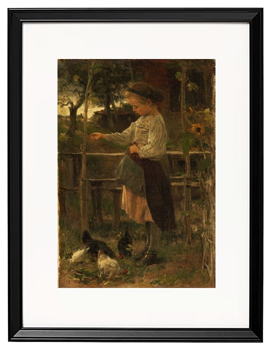 Hühner füttern - 1866