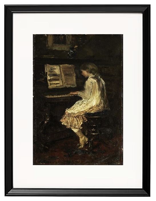 Mädchen am Klavier - 1879