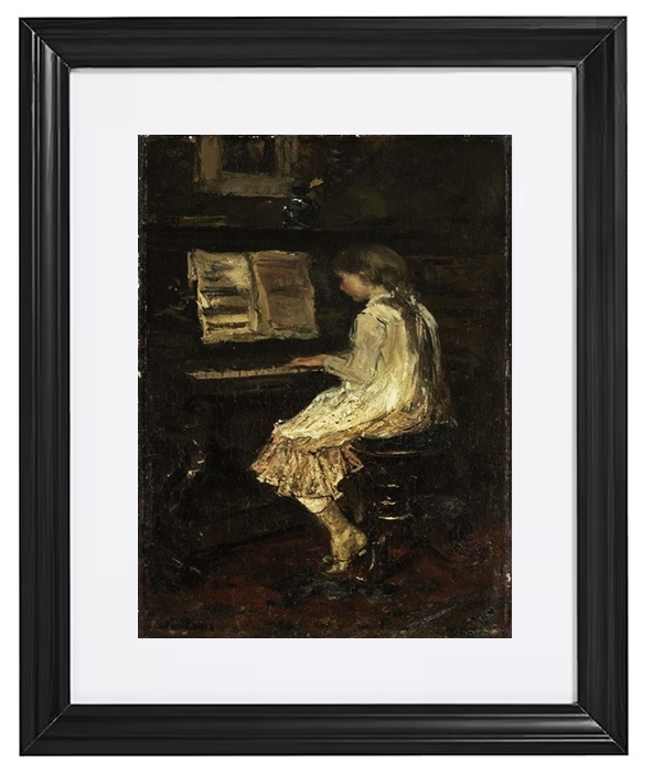 Mädchen am Klavier - 1879