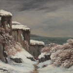 Klippen am Meer unter dem Schnee - 1864