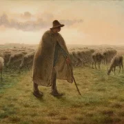 Hirte bewacht seine Herde - 1865