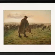 Hirte bewacht seine Herde - 1865