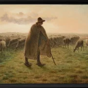 Hirte bewacht seine Herde - 1865